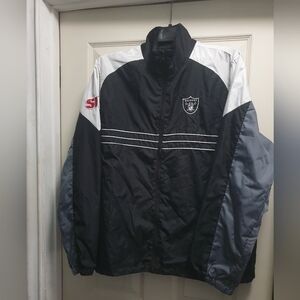 Vintage Oakland Raiders Jacket Windbreaker Adult Large Reebok Sports Illustrated
